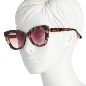 DIFF Melody Sunglasses Blush Tortoise Frame Wine Gradient Lenses Cat Eye